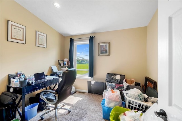 855 Quarry Rd, Silver Creek Twp, OH 45335 - home office with carpet flooring and baseboards
