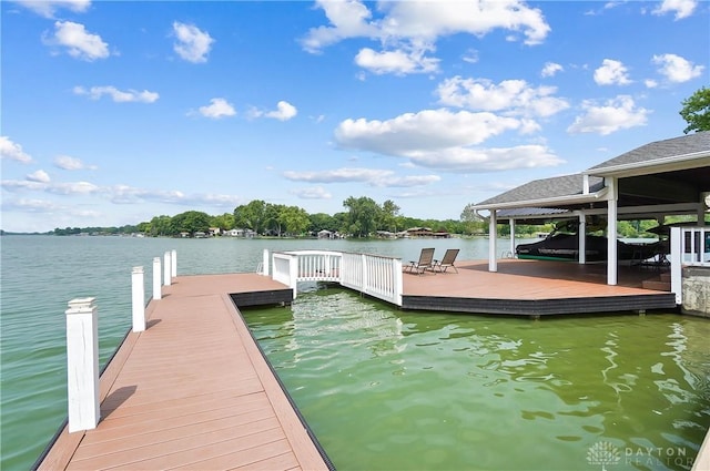 855 Quarry Rd, Silver Creek Twp, OH 45335 - dock featuring a water view