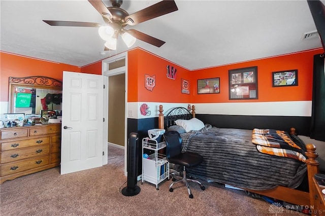 855 Quarry Rd, Silver Creek Twp, OH 45335 - bedroom with carpet and a ceiling fan
