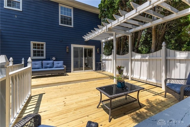 2025 Seneca Dr, Troy, OH 45373 - deck featuring a pergola and outdoor lounge area