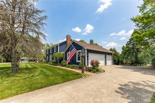 2025 Seneca Dr, Troy, OH 45373 - view of front of property with a front yard and a chimney