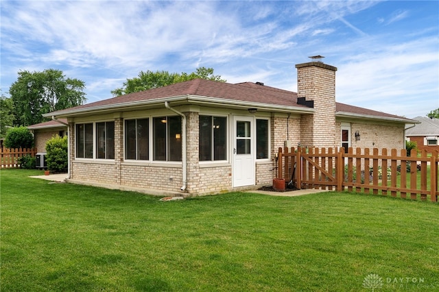 1396 Surrey Rd, Vandalia, OH 45377 - back of property with a chimney and brick siding