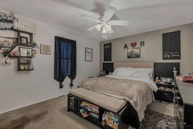 4510 Trenton Franklin Rd, Middletown, OH 45042 - bedroom with carpet floors and a ceiling fan