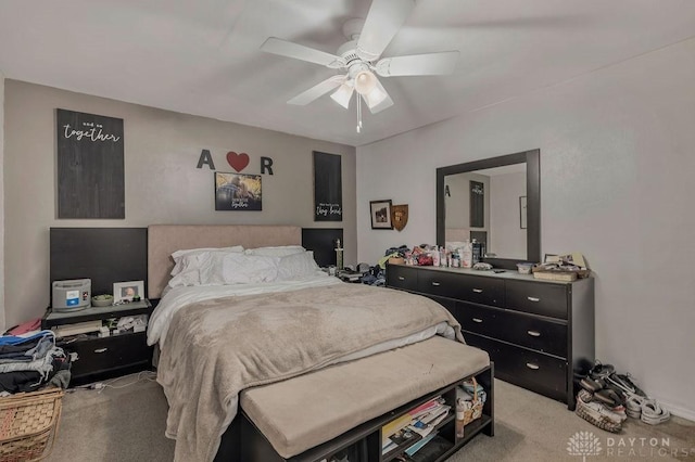 4510 Trenton Franklin Rd, Middletown, OH 45042 - bedroom featuring light carpet and ceiling fan