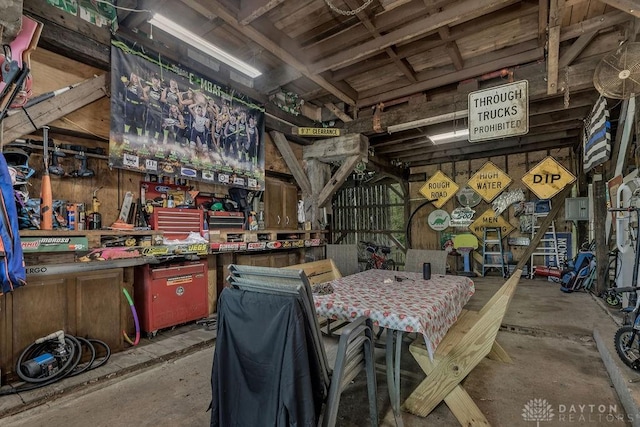 4510 Trenton Franklin Rd, Middletown, OH 45042 - miscellaneous room with concrete floors and a workshop area