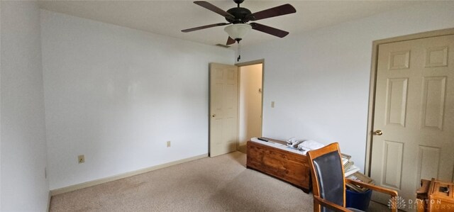 919 N Cherry St, Eaton, OH 45320 - office area with carpet and a ceiling fan