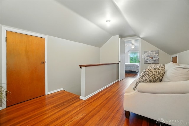 2540 Acorn Dr, Kettering, OH 45419 - bedroom with wood finished floors and lofted ceiling