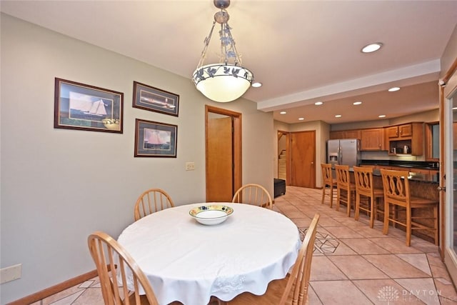1241 Wind Field Ct, Washington Twp, OH 45458 - dining area with recessed lighting and light tile patterned flooring