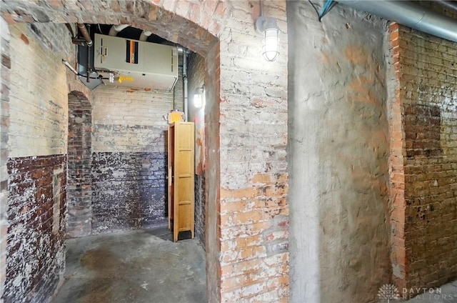 18 S Saint Clair St Unit 203, Dayton, OH 45402 - hall with unfinished concrete flooring