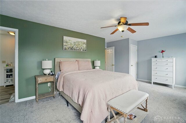 1510 Ash Ridge Ct, Vandalia, OH 45377 - bedroom with carpet and ceiling fan
