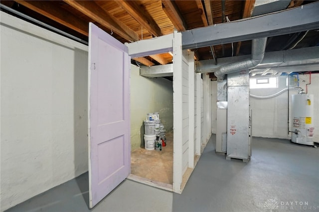 2003 Lowell St, Middletown, OH 45042 - below grade area with gas water heater and heating unit