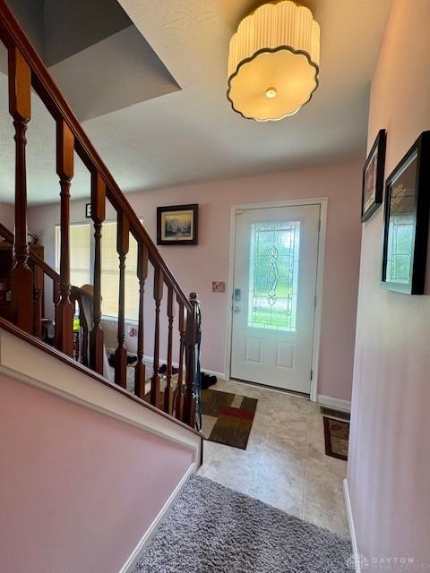6460 Woodcreek Dr, Middletown, OH 45042 - entrance foyer with stairs