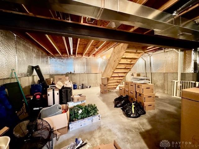 6460 Woodcreek Dr, Middletown, OH 45042 - view of unfinished basement