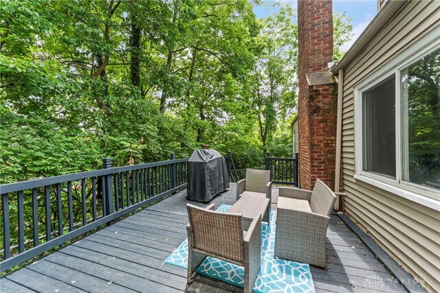 405 Hyde Park Dr, Hamilton, OH 45013 - wooden deck with grilling area