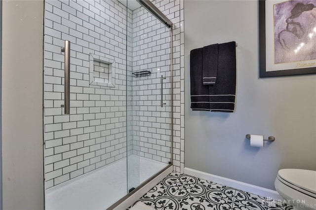 11 Green Meadow Ct, Franklin, OH 45005 - bathroom with a stall shower and tile patterned flooring