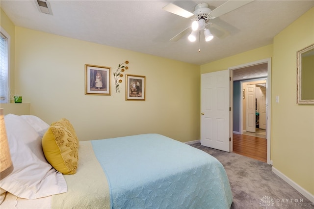 9256 Amchar Ct, Dayton, OH 45458 - carpeted bedroom with baseboards and ceiling fan