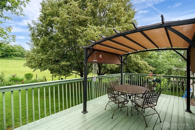 9256 Amchar Ct, Dayton, OH 45458 - wooden deck with a yard and outdoor dining space