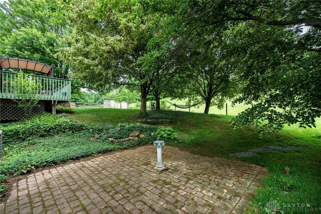 9256 Amchar Ct, Dayton, OH 45458 - view of yard with a patio and a deck