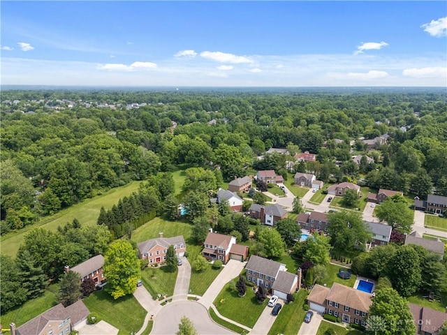1027 W Bridlepath Ln, Miami Twp, OH 45140 - aerial view of residential area featuring a heavily wooded area
