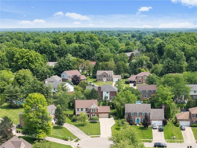 1027 W Bridlepath Ln, Miami Twp, OH 45140 - aerial perspective of suburban area featuring a forest