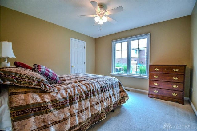 2690 Langtree Ln, Washington Twp, OH 45458 - carpeted bedroom featuring baseboards and ceiling fan