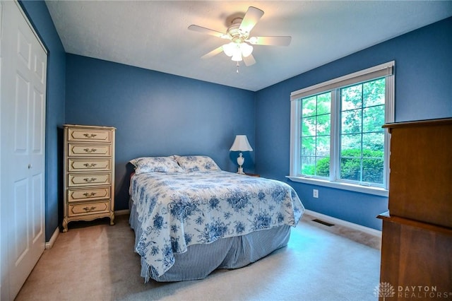 2690 Langtree Ln, Washington Twp, OH 45458 - carpeted bedroom with a closet and a ceiling fan