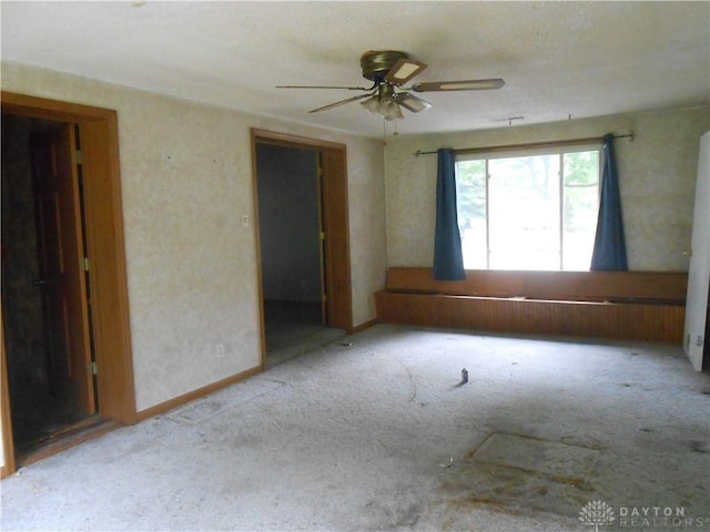 9705 E Haskett Ln, Bethel Twp, OH 45424 - carpeted spare room featuring ceiling fan