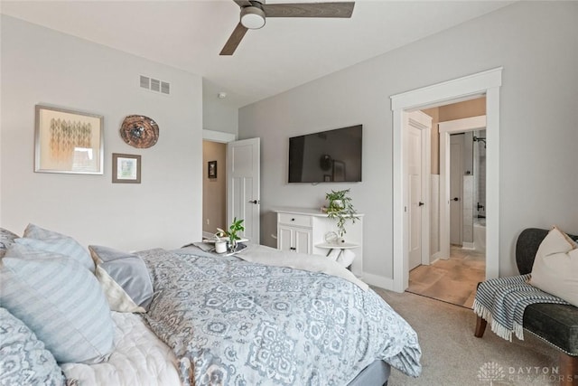 79 White Beech Ct, Springboro, OH 45066 - bedroom with light colored carpet and ceiling fan