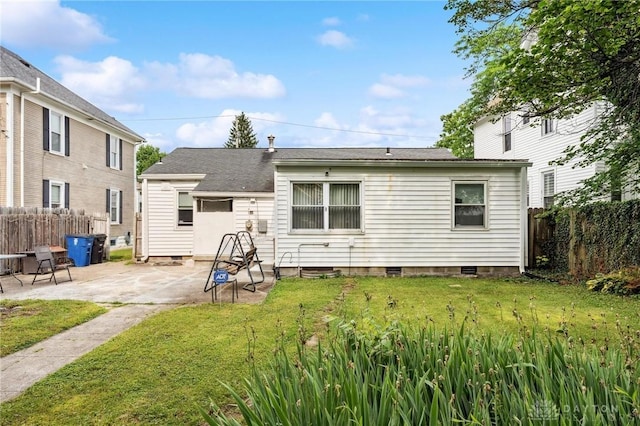 313 N High St, Wilmington, OH 45177 - rear view of house with a patio area and crawl space