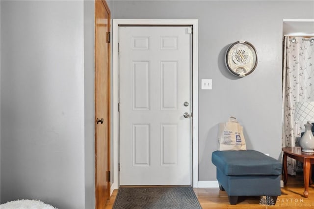 313 N High St, Wilmington, OH 45177 - foyer entrance with light wood finished floors