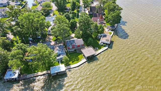 9113 Maple St, Huntsville, OH 43324 - aerial perspective of suburban area with a large body of water