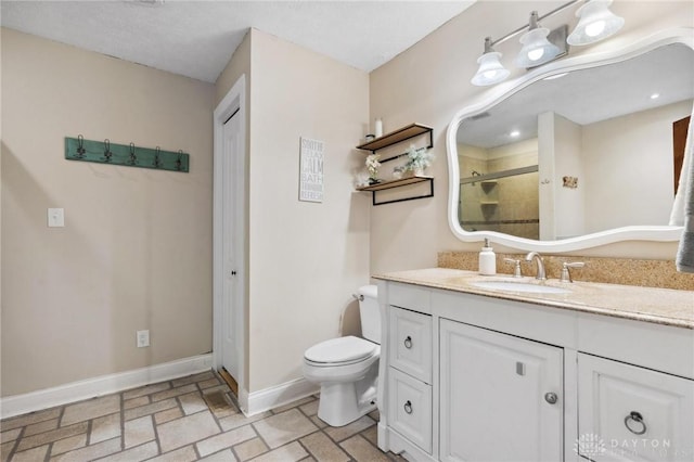 923 Lewis Creek Ct, Xenia, OH 45385 - bathroom with vanity, a tile shower, and stone finish floors