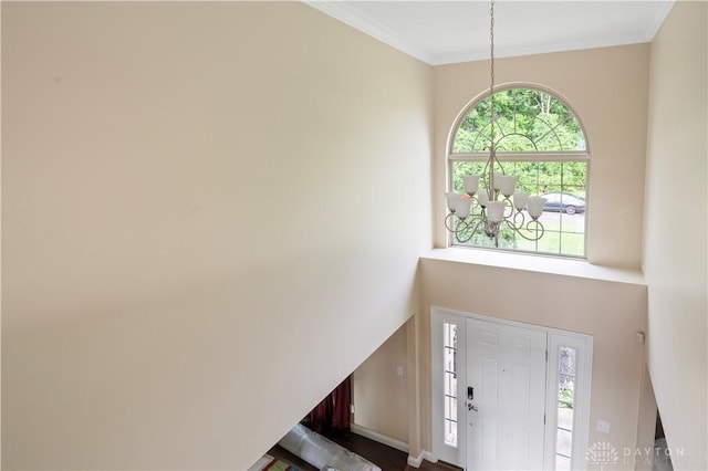 12052 Doe Run Ct, Springfield Twp, OH 45240 - entrance foyer with crown molding