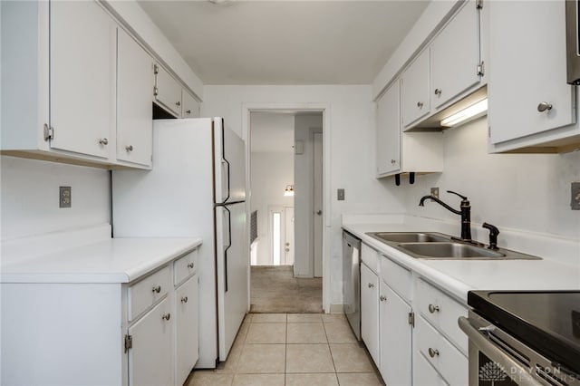 113 Marrett Farm Rd, Englewood, OH 45322 - kitchen with white cabinetry, light countertops, and light tile patterned floors