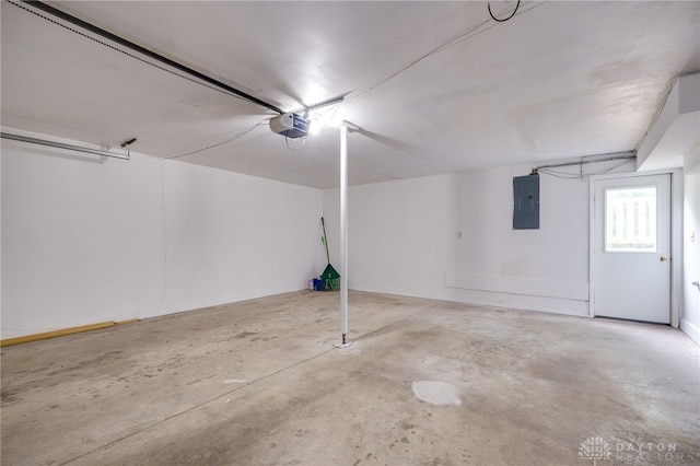 113 Marrett Farm Rd, Englewood, OH 45322 - garage with electric panel and a garage door opener