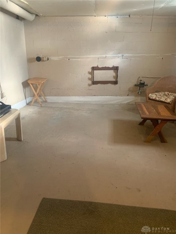 2222 Koebel Rd, Columbus, OH 43207 - basement with concrete block wall