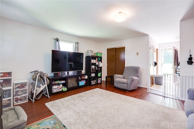 4675 Dearth Rd, Franklin Twp, OH 45005 - living area with plenty of natural light and wood finished floors