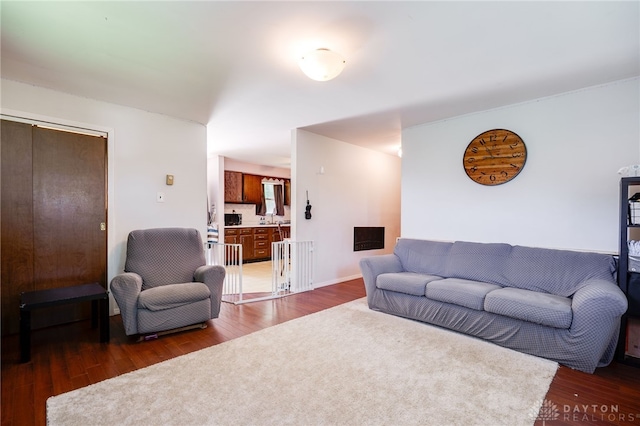 4675 Dearth Rd, Franklin Twp, OH 45005 - living area featuring dark wood-type flooring