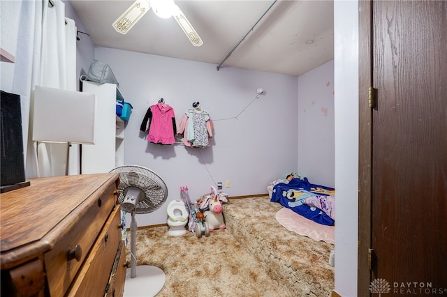4675 Dearth Rd, Franklin Twp, OH 45005 - bathroom with baseboards and ceiling fan