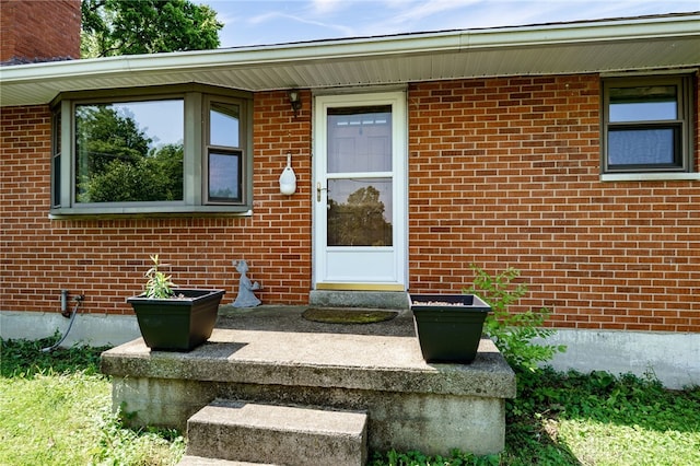 4675 Dearth Rd, Franklin Twp, OH 45005 - view of exterior entry featuring brick siding