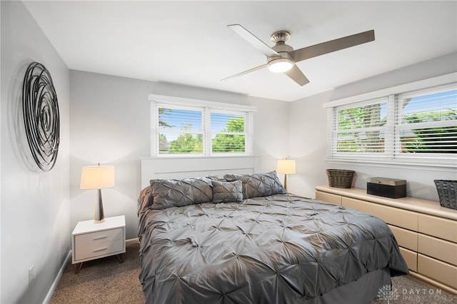 440 David Ln, Mason, OH 45040 - carpeted bedroom featuring multiple windows and a ceiling fan