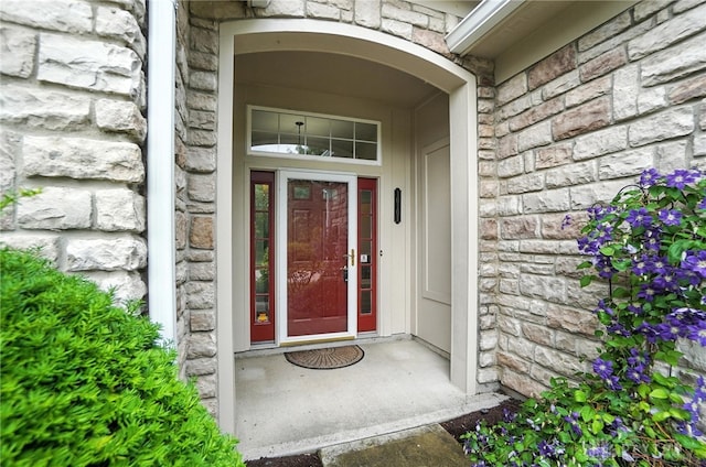 10101 Sawtry Ln, Washington Twp, OH 45458 - view of exterior entry with stone siding