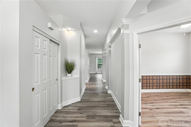 10101 Sawtry Ln, Washington Twp, OH 45458 - hall featuring wood finished floors and recessed lighting