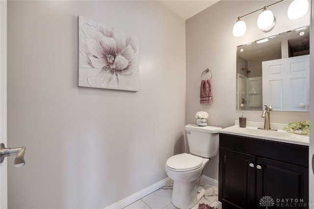 5587 Penn Ave, Riverside, OH 45432 - full bathroom with marble finish floors, vanity, and a shower