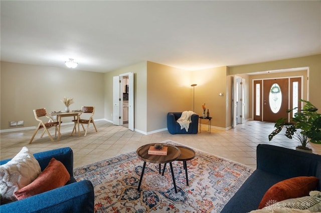 521 Park Ridge Dr, Centerville, OH 45459 - living area with light tile patterned floors and baseboards