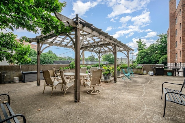 2356 Park Ave Unit 9, Cincinnati, OH 45206 - view of patio / terrace with a pergola, area for grilling, and outdoor dining area