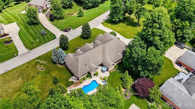 655 Devanshae Ct, Hamilton, OH 45013 - drone / aerial view of a pool area