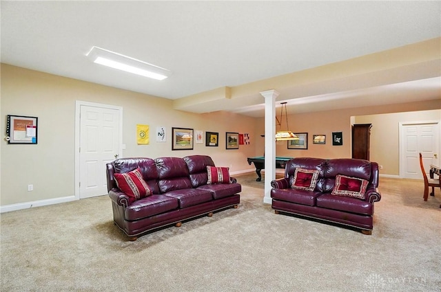 655 Devanshae Ct, Hamilton, OH 45013 - living room with billiards table and carpet