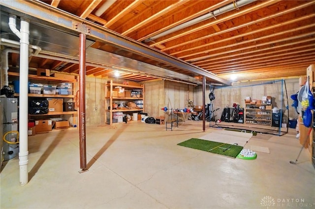 655 Devanshae Ct, Hamilton, OH 45013 - unfinished basement with secured water heater