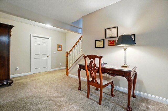 655 Devanshae Ct, Hamilton, OH 45013 - carpeted home office with baseboards